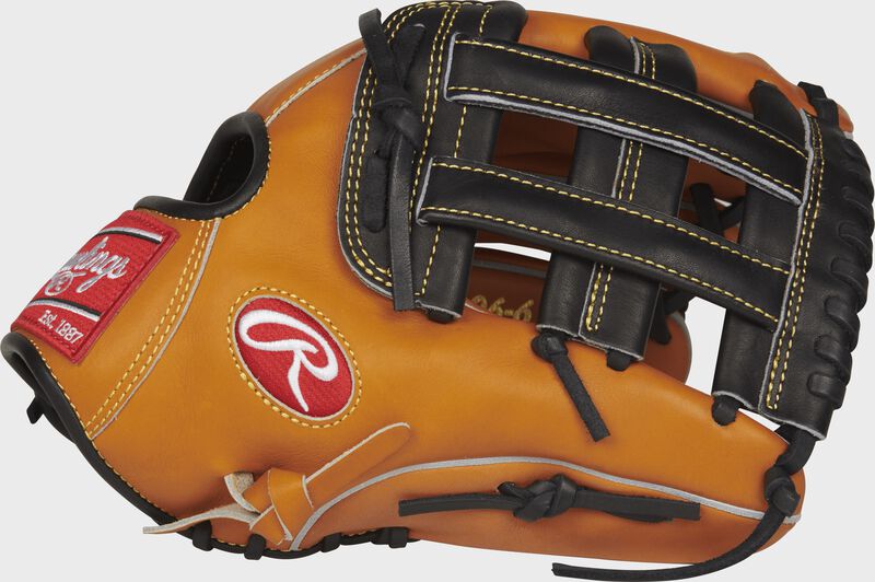Thumb view of a PRO206-6JTB Heart of the Hide 12-inch glove with a black H web