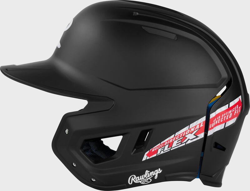 Rawlings Mach Fit Baseball Batting Helmet, Black