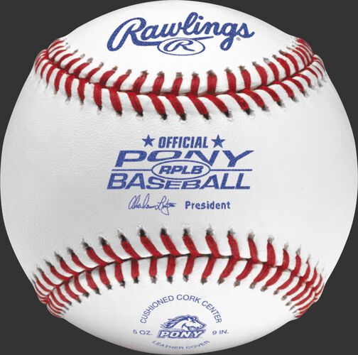 RPLB Pony League tournament grade baseball with raised seams