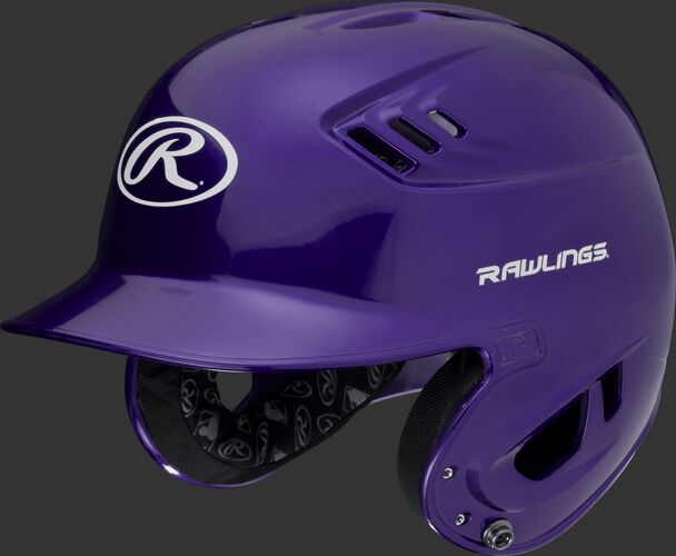 A metallic purple R16S Velo senior batting helmet with Cool-Flo vents