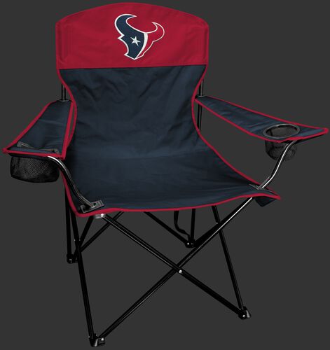 Front of Rawlings Red and Navy NFL Houston Texans Lineman Chair With Team Logo SKU #31021093111