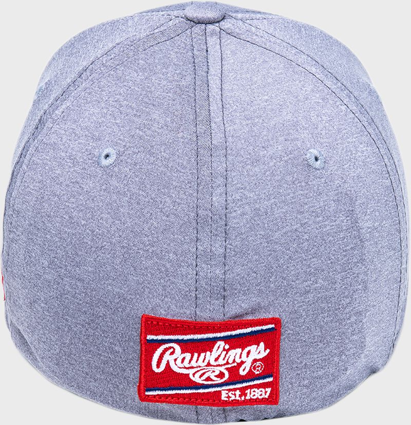 Back view of Rawlings Black Clover USA Heathered Fitted Hat - SKU: BCR1RUH0071