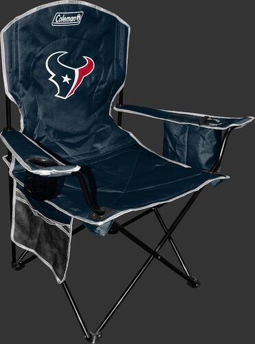 Front of Rawlings Navy Blue NFL Houston Texans Chair With Team Logo SKU #02771093111