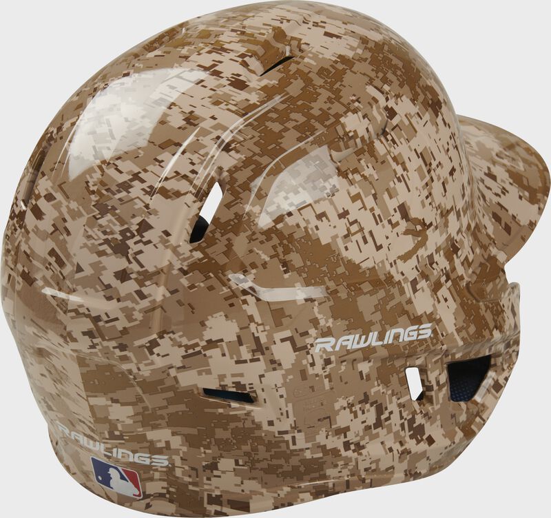 Back right-side view of Mach EXT Digi Camo Hydro Dipped Helmet | Right Handed Batter - SKU: MACHEXTR-DCMO
