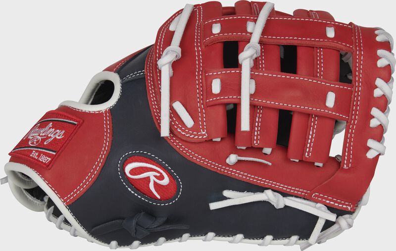 Gloveworks MFG Co GO92 Baseball Glove 11.5 Inch I Web Navy Red Right Hand  Throw