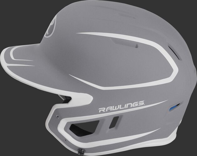 MACH senior Rawlings batting helmet with a two-tone matte silver/white shell