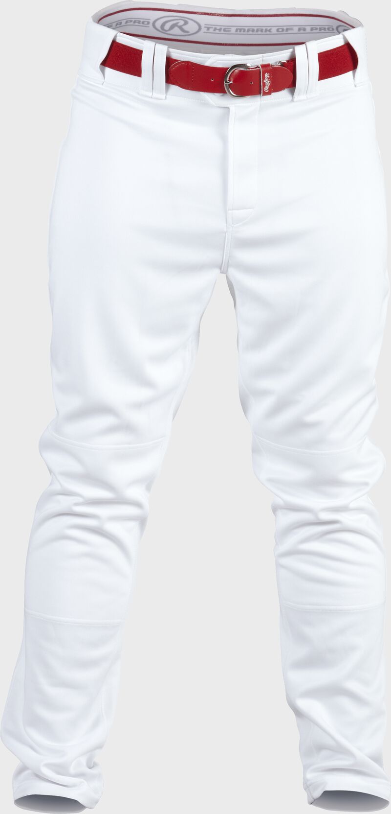 Front of Rawlings White Adult Semi-Relaxed Pant - SKU #PRO150