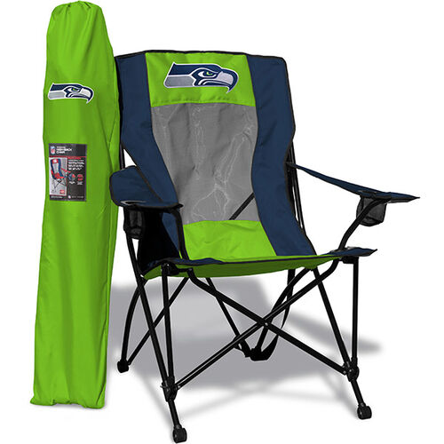 Front of Rawlings Blue and Bright Green NFL Seattle Seahawks High Back Chairs With Team Logo SKU #09211085518