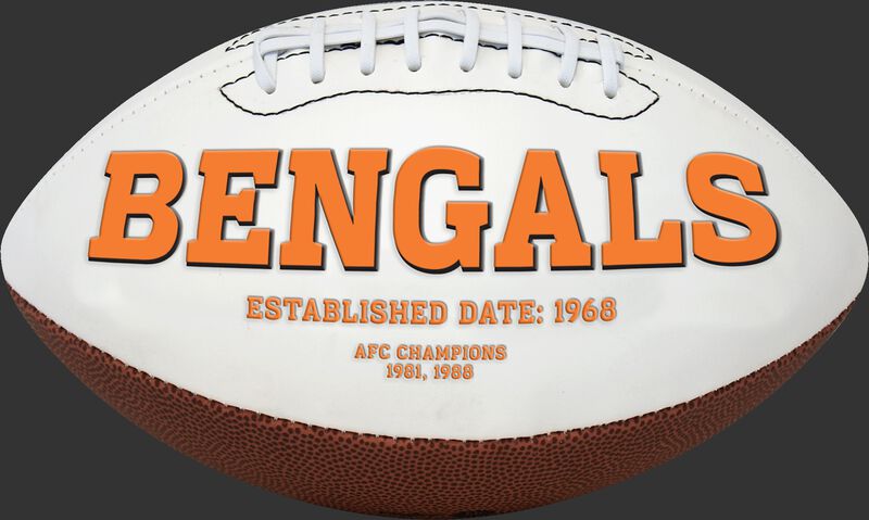 White NFL Cincinnati Bengals Football With Team Name SKU #06541063811