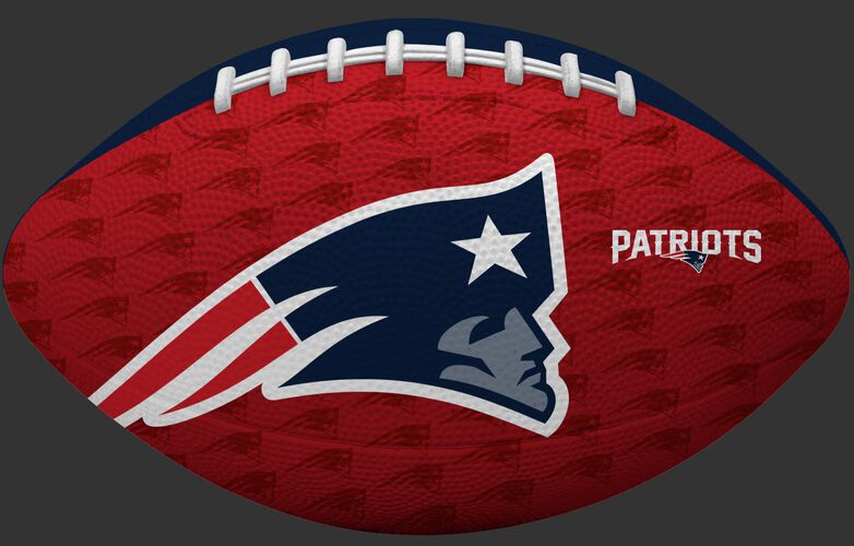 Red side of a NFL New England Patriots Gridiron football with the team logo SKU #09501076121