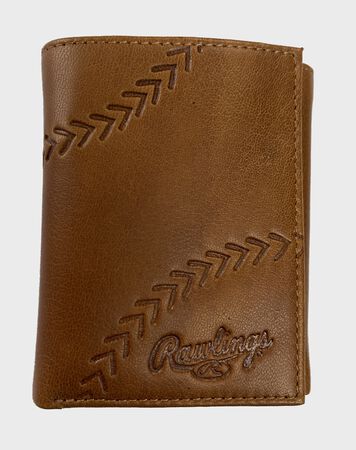 Debossed Stitch Tri-Fold Wallet