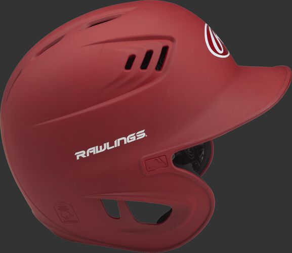 Coolflo High School/College Matte Batting Helmet Scarlet