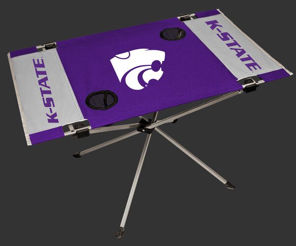 NCAA Kansas State Wildcats Endzone table in team colors with a team logo in the middle and two cup holders SKU #04053033111