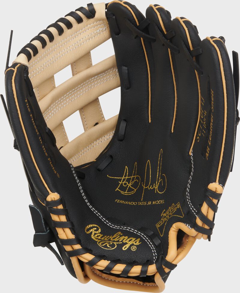 Palm of a Rawlings Sure Catch Fernando Tatís Jr. 11-Inch Glove loading=
