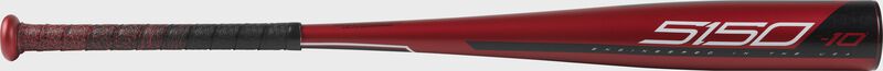 Barrel of a US9510 2019 5150 USA baseball bat with a red barrel and white/black accents