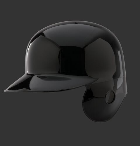 A black MPBHSL adult single ear batting helmet for right-handed batters