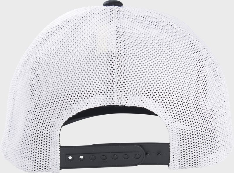 Back view of Rawlings Baseball Mesh Snapback Hat - SKU: RSGBH-B/W