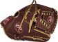 Thumb of a maroon 2020 exclusive Heart of the Hide R2G infield/pitcher's glove with metallic gold laces - SKU: PROR205W-30SHG image number null