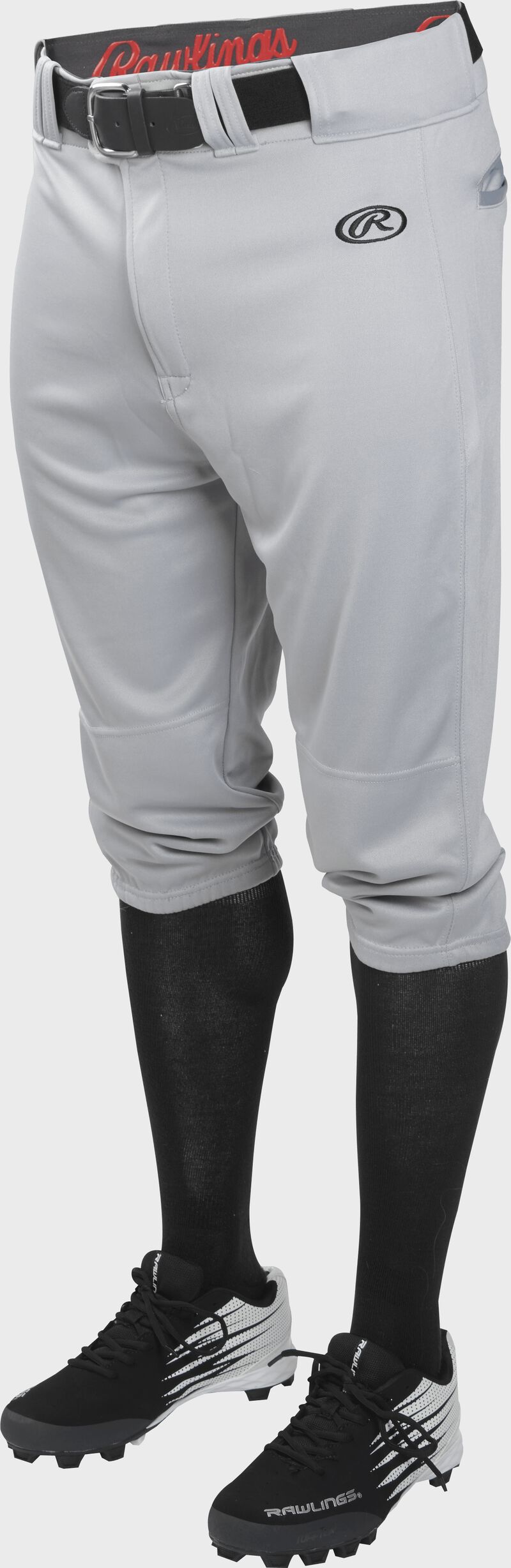 Front of Rawlings Blue Gray Adult Launch Knicker Baseball Pant - SKU #LNCHKP