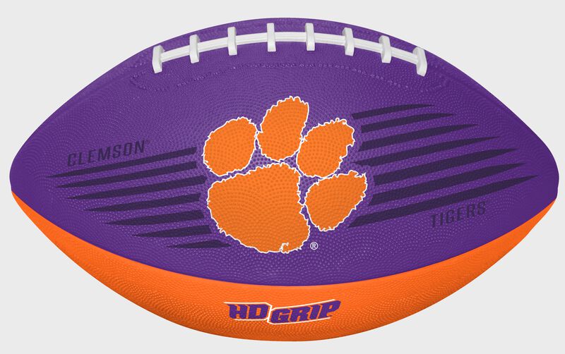 Purple and Orange NCAA Clemson Tigers Downfield Youth Football With Team Logo SKU #07903010121 loading=