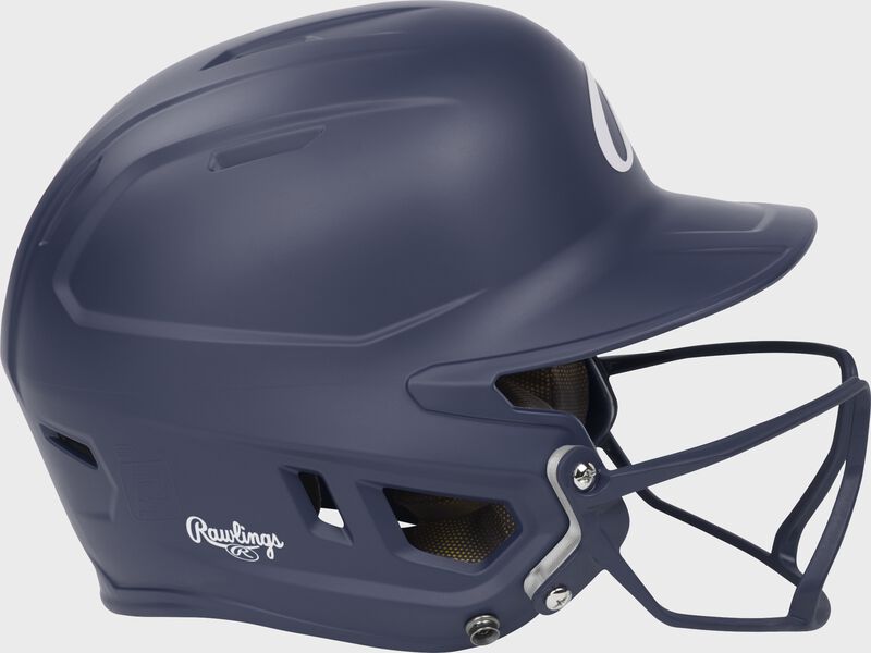Rawlings Mach Hi-Viz Fastpitch Batting Helmet, Navy, Senior