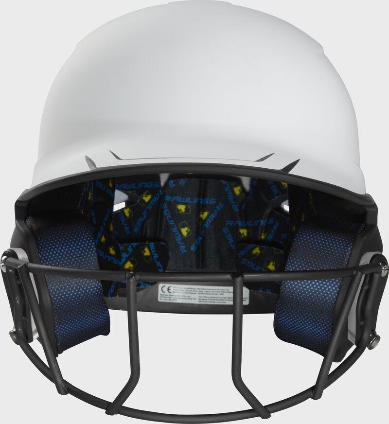 Front view of Rawlings Mach Ice Softball Batting Helmet, Black - SKU: MSB13
