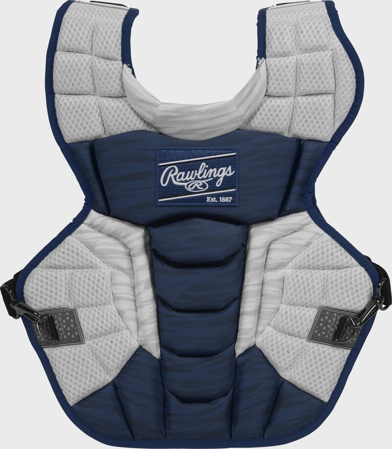 Front of a navy Velo 2.0 chest protector loading=