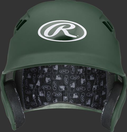 Coolflo High School/College Matte Batting Helmet Dark Green