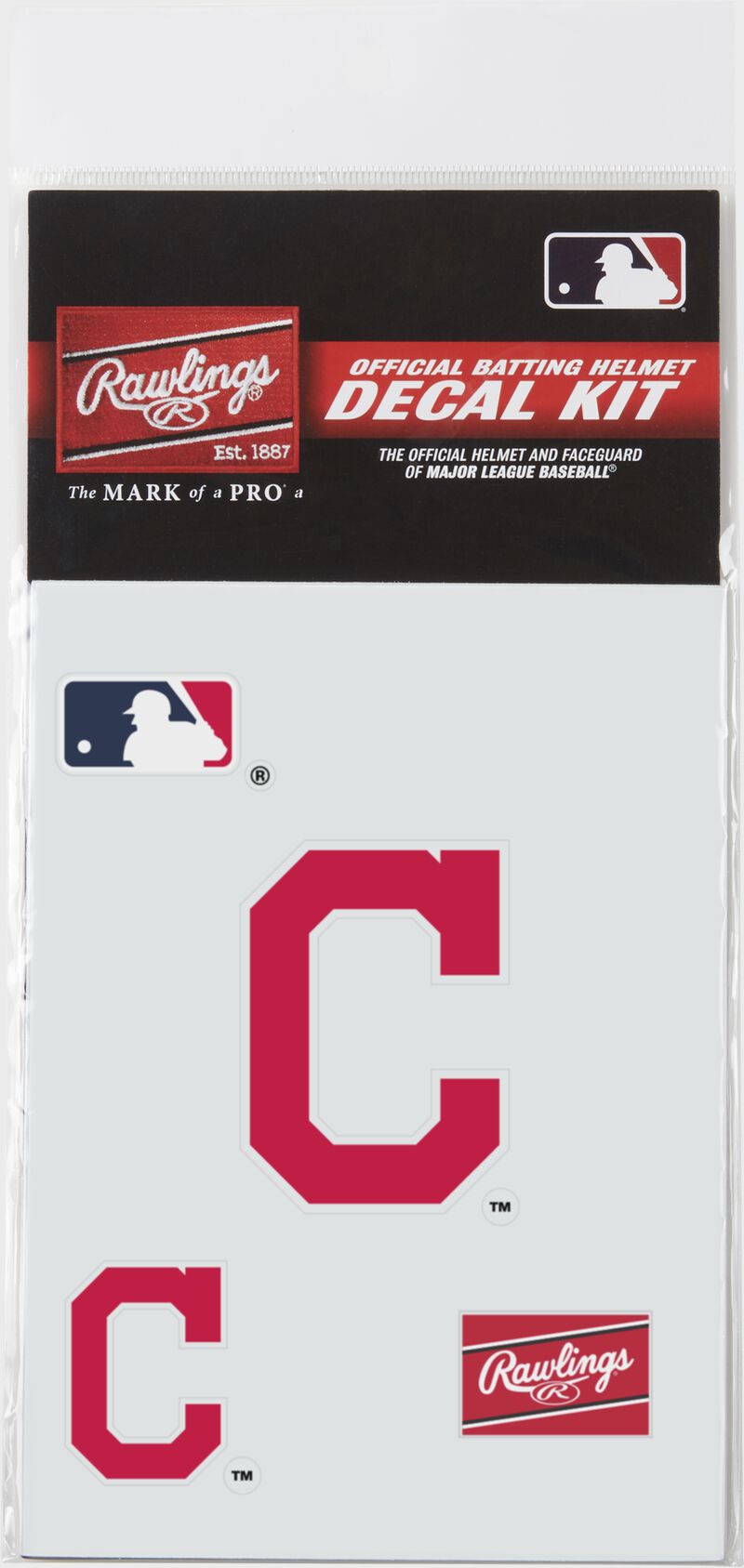 A Cleveland Indians replica decal kit