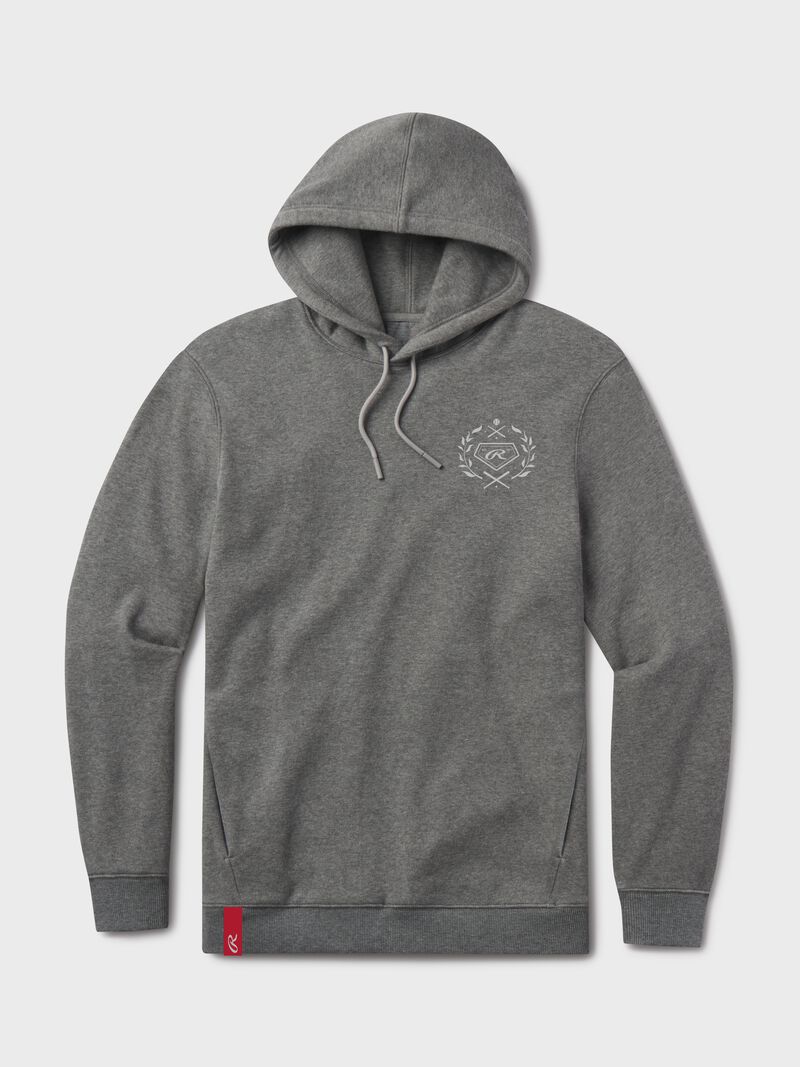 Rawlings x The Normal Brand Puremeso Fleece Hoodie, Athletic Grey, Adult 3XL