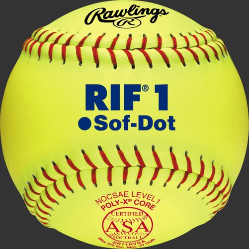 SR11RYSA ASA RIF 11" softball with ASA stamp