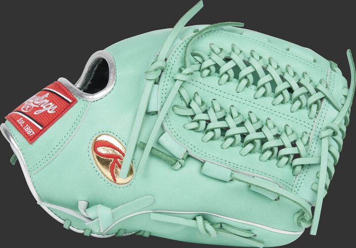 Thumb of an ocean mint Gameday 57 Series Marcus Stroman pro preferred glove with a Modified Trap-Eze web - SKU: PROS206-MSO