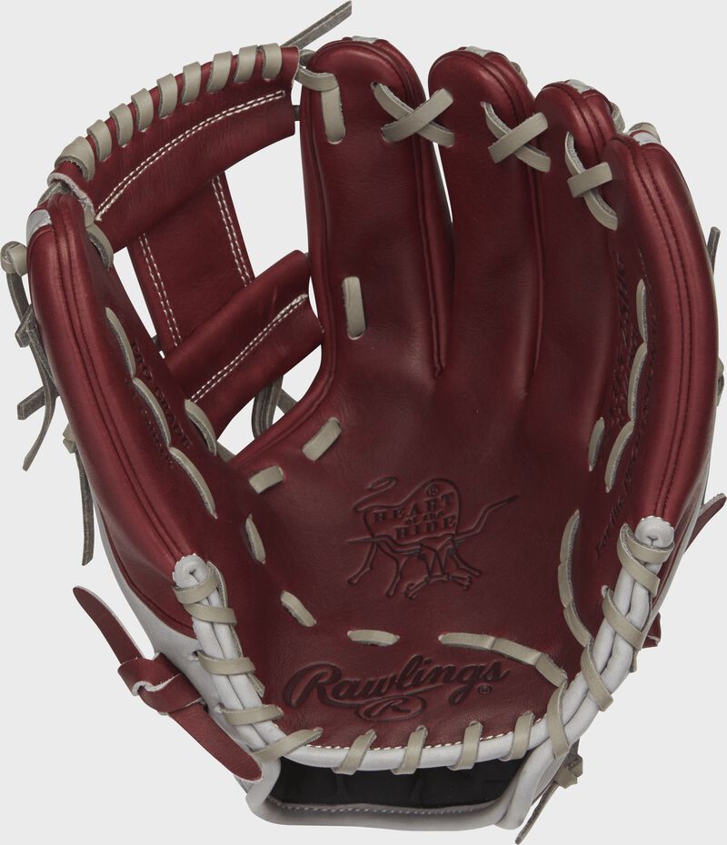 PRO315-2SHG Rawlings 11.75-inch infield glove with a sherry palm and grey laces loading=