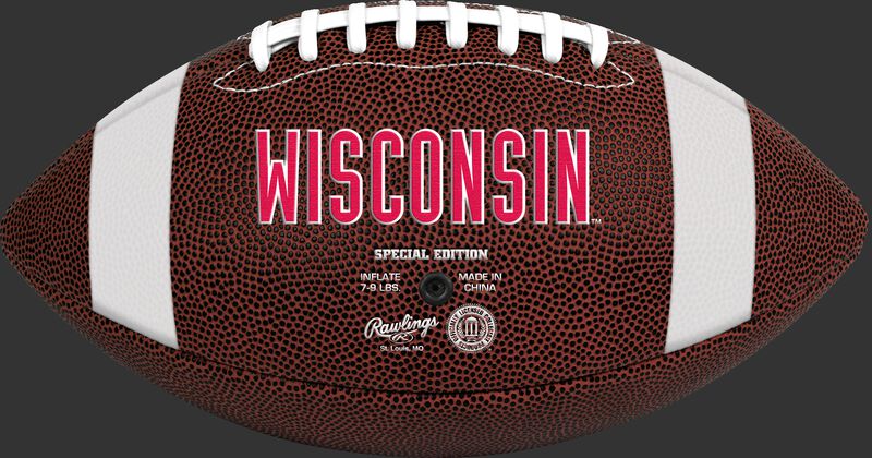 Brown NCAA Wisconsin Badgers Football With Team Name SKU #04623109811