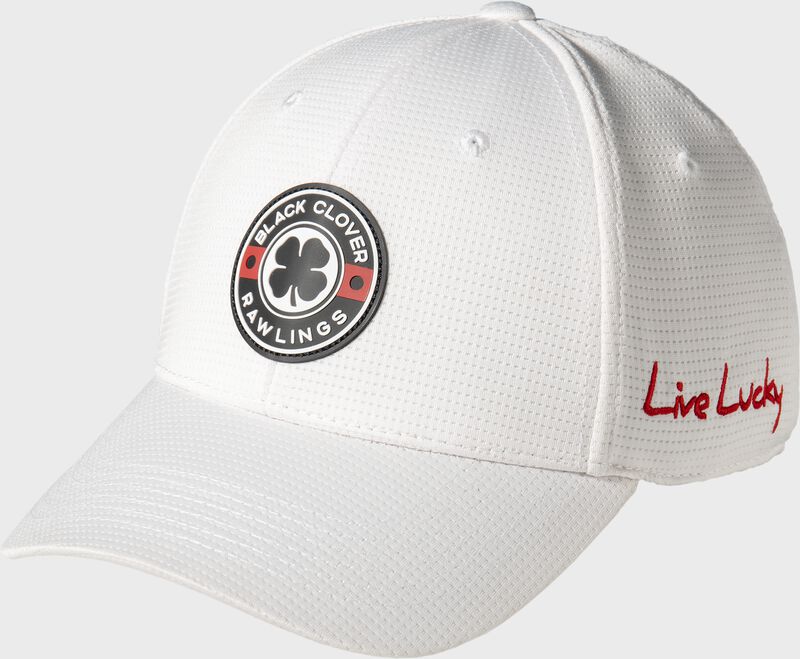 Front of a white Rawlings Black Clover post season snapback hat - SKU: BCR3PS0571
