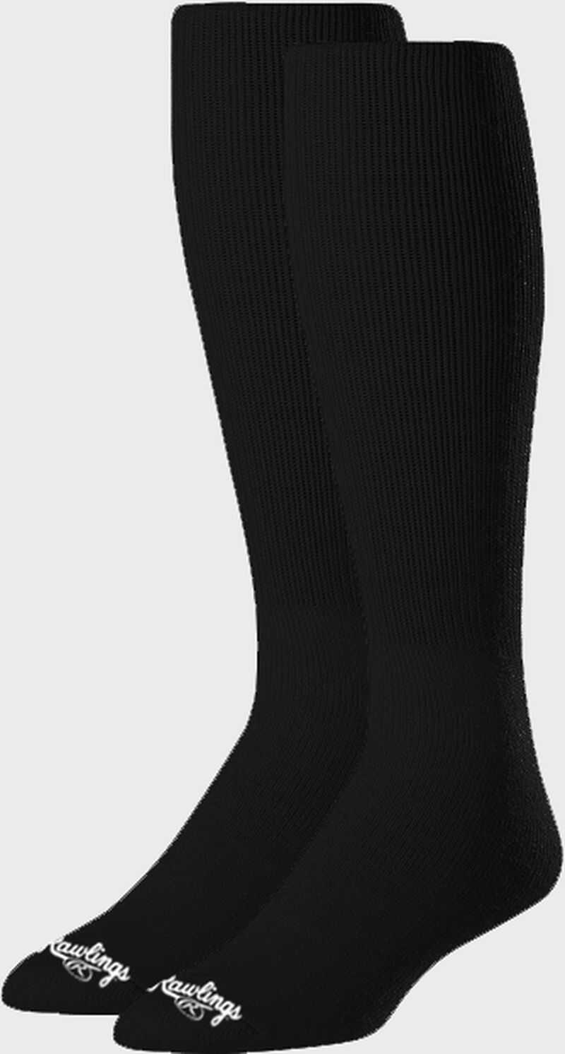 Black over-the-calf adult socks | SKU:SOC-BLK loading=
