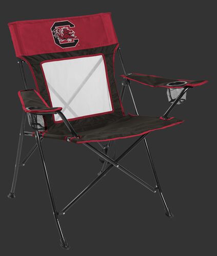 Front of Rawlings Garnet and Black NCAA South Carolina Gamecocks Game Changer Chair With Team Logo SKU #00643098111