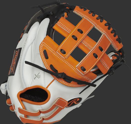 RLACM33FPOB 33-inch Liberty Advanced catcher's mitt with a white back and adjustable pull strap