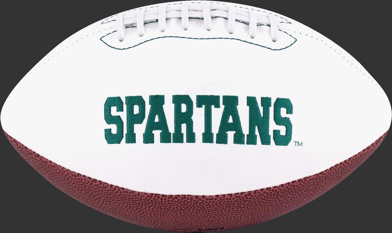 White NCAA Michigan State Spartans Football With Team Name SKU #05733038122