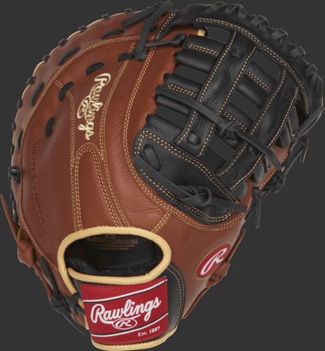 SFM18 12.5-inch Sandlot Series first base mitt with a brown back