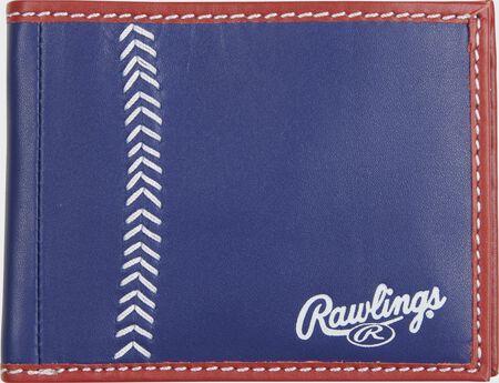 Rawlings "Pop" Baseball Stitch Bi-Fold Leather Wallet Rawlings "Pop" Baseball Stitch Bi-Fold Leather Wallet