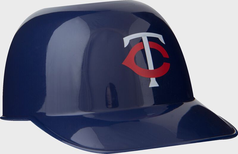 Front of Rawlings Navy Blue MLB Minnesota Twins Snack Size Helmets With Team Logo SKU #01950028121 loading=