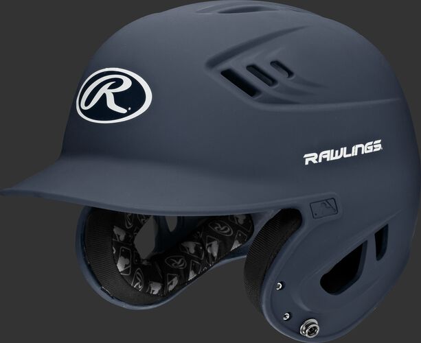 A navy R16MS Velo senior batting helmet with Cool-Flo vents