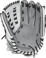 Shell palm view of grey and white 12.5-inch Rawlings Heart of the Hide fastpitch softball glove image number null