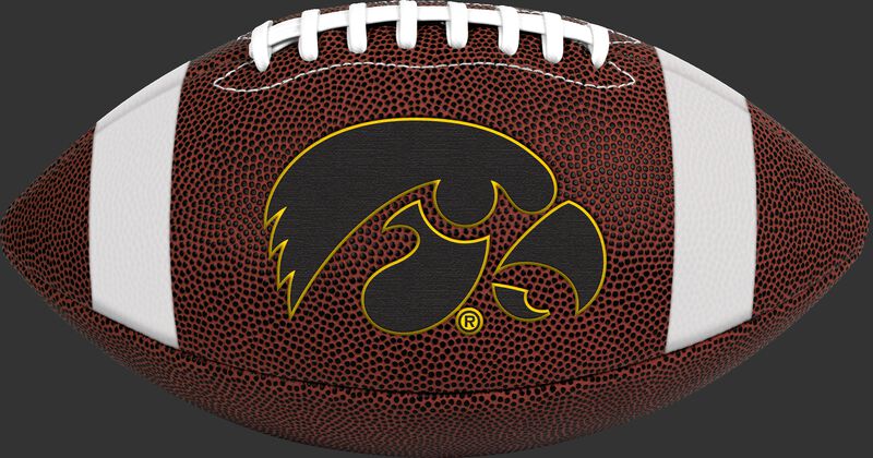 Brown NCAA Iowa Hawkeyes Football With Team Logo SKU #04623075811