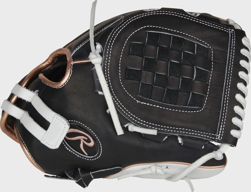 Thumb of a black 2021 12-Inch Heart of the Hide softball glove with a black Basket web - SKU: PRO120SB-3BRG