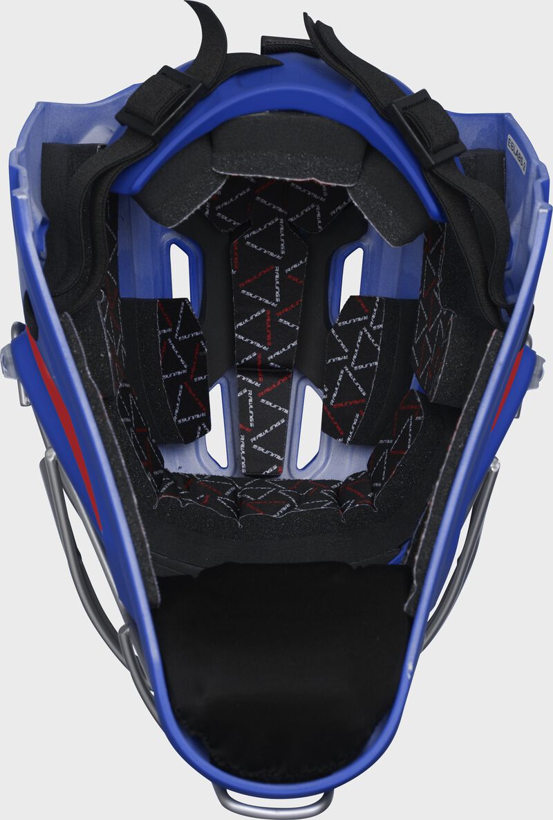 Inside view of Rawlings Velo 2.0 Catcher's Helmet - SKU: CHV27