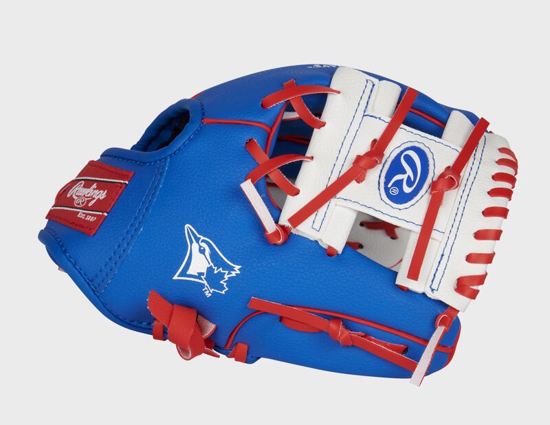 Thumb of a blue/white Toronto Blue Jays 10-inch team logo glove with a white I-web - SKU: 22000004111