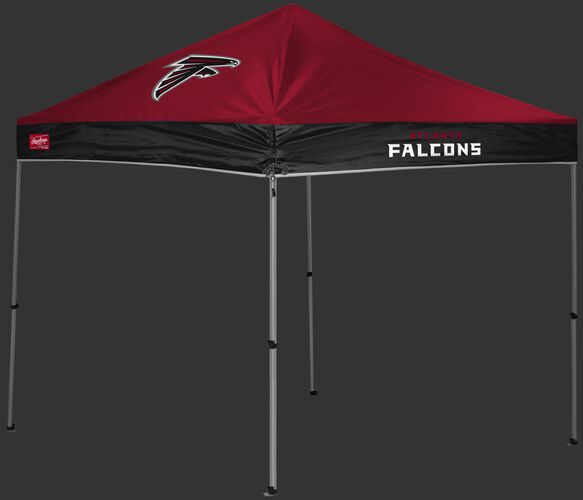A red/black Atlanta Falcons 9x9 shelter with a team logo on the left side - SKU: 03231060112