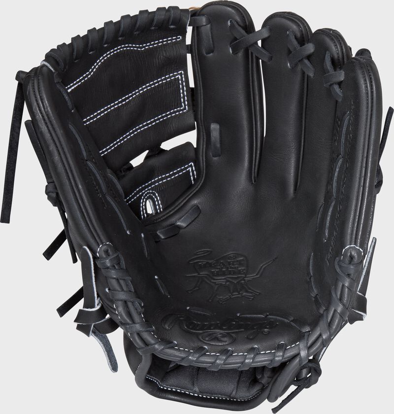 PRO205-9JB 12-inch Heart of the Hide glove with a black palm and black laces